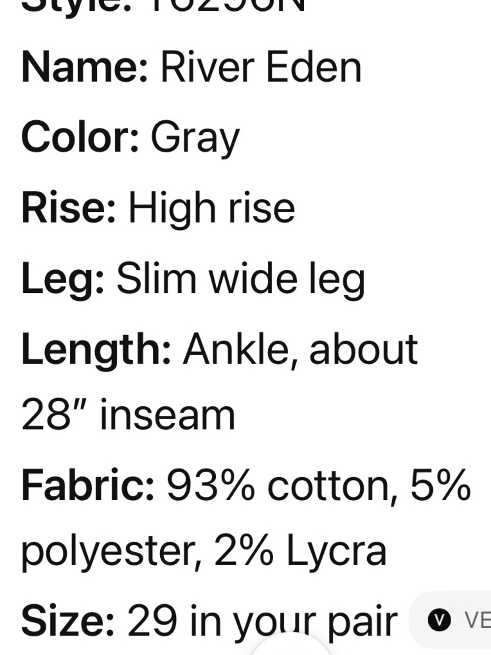 High-Rise Gray Wide-Leg Women's Jeans - Picture 3 of 7